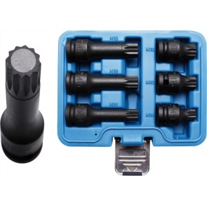 Set 6 piese BGS varfuri impact dinti multiplii (pentru XZN), antrenare 1/2", M14-M18, lungi + scurte