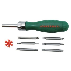 Set 7 piese surubelnita Jonnesway cu clichet si 6 biti