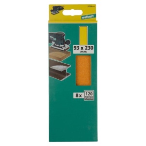 Set 8 foi abrazive Wolfcraft 2054000, pentru lemn si metale, Gr. A120, 93x230 mm - Img 2