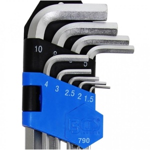 Set 9 chei imbus tip L cap sferic extra-lungi, 1.5 - 10 mm - Img 2