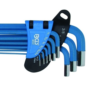 Set 9 chei imbus tip L cap sferic extra-lungi, magnetice, 1/16" - 3/8" - Img 5