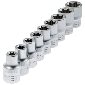 Set 9 chei tubulare 1/2", torx-negativ E10 - E24, BGS - Img 2