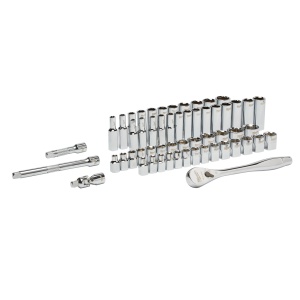 Set antrenor cu clichet ⅜″ Milwaukee + set chei tubulare metric și imperial 6-19 mm si 1/4"-5/16" (56buc ) - Img 12
