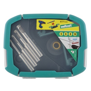 Set burghie diamantate Wolfcraft 8771000, D 5-6-8-10 mm, lungime activa 30 mm - Img 4