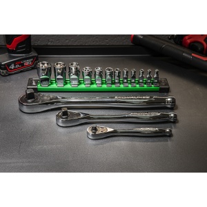 Set cap cheie tubulară ¼″,⅜,″½″ Torx, sistem metric (12 buc) - Img 2