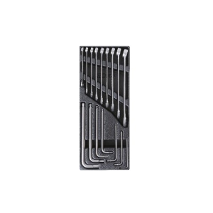 Set chei combinate (8-19mm) si imbusuri hexagonale (2.5-10mm) INOX in suport termoformatat T23