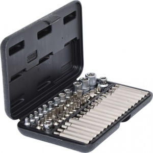 Set chei tubulare si biti, KS TOOLS, 1/4"+3/8"+1/2", 57 de piese - Img 4
