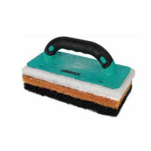 Set Dristi cu Burete / Tampon pentru curatare (1 maner, 3 baze), 250x120mm - BIHUI-CSPK4 - Img 1