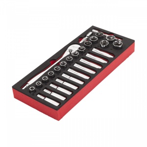 Set inserție spumă 1/2″ antrenor cu clichet și chei tubulare 10-24 mm - Img 2