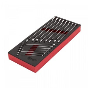 Set inserție spumă 15 chei fixe combinate Milwaukee MAX BITE™ [ 8, 9, 10, 11, 12, 13, 14, 15, 16, 17, 18, 19, 20, 21, 22 mm ] - Img 2