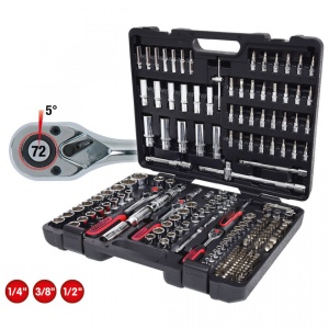 Set premium chei tubulare si biti, KS TOOLS, 1/4", 3/8", 1/2", 195 piese - Img 2