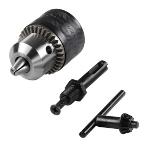Set SDS Plus Wolfcraft 2649000, mandrina, adaptor, cheie, 1.5 -13 mm - Img 1