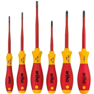 Set surubelnite cu cap subtire, izolate 1000V, WIHA, drepte, PH, SL/PZ2, 6 piese - Img 1