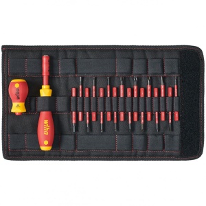 Set surubelnite si biti izolati la 1000V, WIHA slimVario, 18 piese
