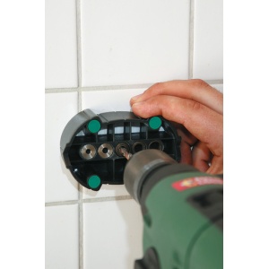 Stativ mobil pentru masina de gaurit pentru executarea gaurilor rectangulare Wolfcraft 4685000, cu 5 bucse de gaurire metalice cu diametrul de 4, 5, 6, 8, 10 mm - Img 8