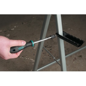 Surubelnita de mana pentru biti (1/4") Wolfcraft 8725000, magnetic, maner ergonomic, bicomponent, lungime 197 mm - Img 5