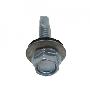 Suruburi Autoforante cu cap hexagonal, DIN 7504K, filet metal, ZN+saiba EPDM, 4.8x19mm, 250 bucati - Img 3