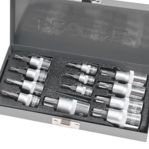 TRUSA VARFURI TORX 1/4", 3/8" si 1/2" T8-T60 CU ADAPTOARE - 12P. - Img 2