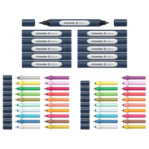 Twinmarker Schneider Paint-It 040 brush + round complete set V1 52 buc ass - Img 3