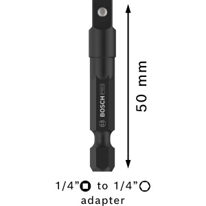 Adaptor Bosch chei tubulare PRO cu bilă de blocare, 1/4", 50 mm - Img 2
