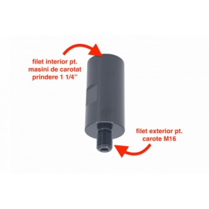 Adaptor carote M16 pentru utilizare la masini cu prindere 1 1/4 " - DXDY.117.114 - Img 4