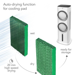 Aircooler - Racitor de aer portabil, umidificator, Trotec, tip PAE45, alb, 90 W, 1700m³/h, 5 viteze - Img 9
