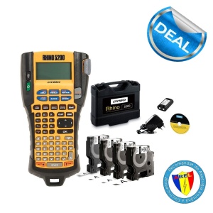 Aparat de etichetat DYMO Rhino 5200 ABC KIT si 4 x banda vinil DY841400 - Img 2