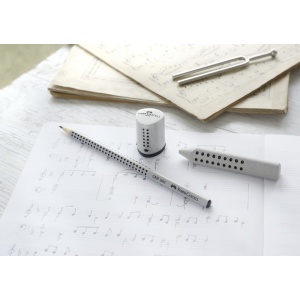 Ascuțitoare plastic simplă cu container mini grip 2001 gri Faber-Castell - Img 4