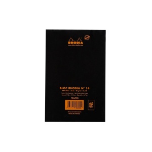 Blocnotes 11 x 7 cm, capsat, 80 file, N°14, Rhodia Basic, black - Img 3