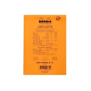 Blocnotes A5, capsat, 80 file, N°16, Rhodia Basic, orange - Img 3