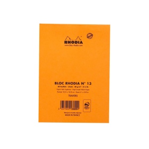 Blocnotes capsat N13 10,5 x 14,8 cm 80 file Rhodia Orange - Img 3