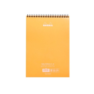 Blocnotes grafic A4, spirală metalică dublă, 80 file, Rhodia Classic Orange - Img 3