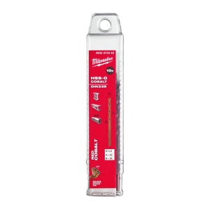 Burghie RED COBALT pentru metal - DIN 338 Milwaukee Ø 4.8x52x86 mm - set 10 buc - Img 2