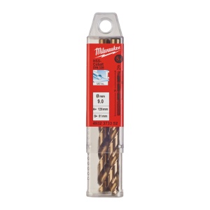 Burghie RED COBALT pentru metal - DIN 338 Milwaukee Ø 9x81x125 mm - set 5 buc - Img 2