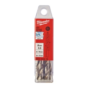 Burghie scurte MILWAUKEE HSS Ground pentru metal - DIN 1897 Ø 8.5x37x79 mm - set 5 buc - Img 2