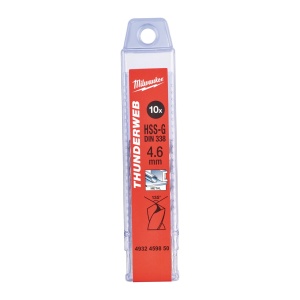 Burghiu metal MILWAUKEE THUNDERWEB - DIN 338 Ø 4.6x47x80 mm - set 10 buc - Img 2