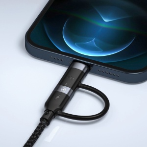 Cablu 4in1 Tellur USB/Type-C to Type-C (PD65W)/Lightning (PD20W), 1m, negru - Img 6