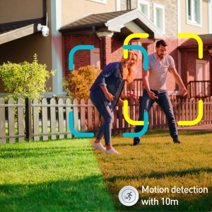 Cameră exterior WiFi Tellur Smart, 3MP, UltraHD, Autotracking, PTZ, Alb - Img 3