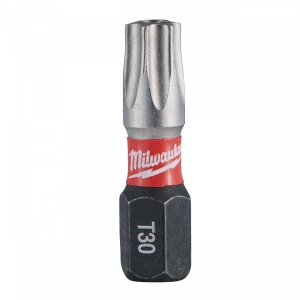Cap surubelnita Torx cu gaura (TX BO) Milwaukee SHOCKWAVE - TX BO30 x 25 mm - 2 buc
