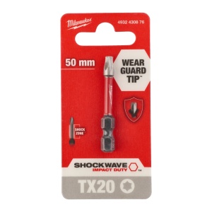 Cap surubelnita Torx (TX) Milwaukee SHOCKWAVE (Lungime totală (mm): 50, Tip: TX 20) - Img 2