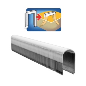 Capse Rapid 28 10 mm pentru cabluri, High Performance, galvanizate, semicirculare, divergente DP, 1000 capse cutie 11893510 - Img 2