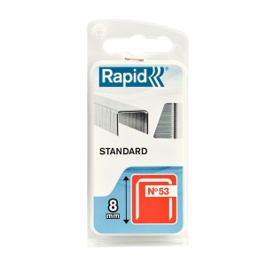 Capse Rapid 53 8 Standard, sarma subtire, decoratiuni, 1080 capse blister 40109561