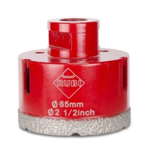Carota diamantata pt. portelan, placi ceramice DryGres 65mm - RUBI-4916