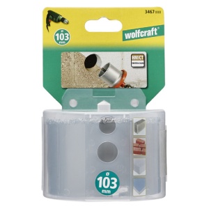 Carota diamantata Wolfcraft 3467000, D 103 mm, lungime activa 55 mm - Img 3