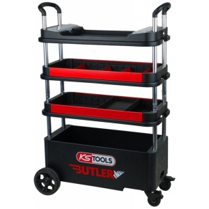 Cărucior de unelte de montaj KS TOOLS BUTLER, pliabil, echipat cu 175 de unelte premium - Img 1