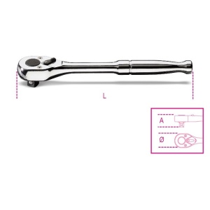 Cheie cu clichet actionare 3/8", maner metalic 910M/55