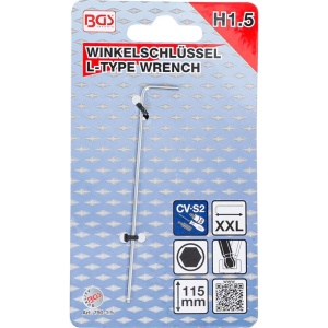 Cheie imbus BGS tip L extralunga, cap sferic, 1.5 mm - Img 3
