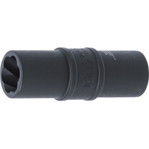 Cheie speciala extractor suruburi, canale spiralate BGS 17 mm, 1/2", lunga, capat dublu - Img 1