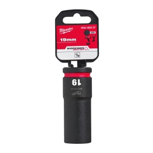 Cheie tubulara de impact Milwaukee 1/2" SHOCKWAVE™ IMPACT DUTY - lungi 19 mm L78mm - Img 2