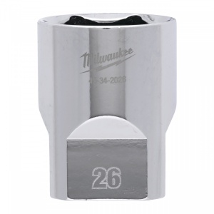 Cheie tubulară Milwaukee 1/2, sistem metric, 26mm, scurtă - Img 1